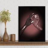 3D Effect Art Hand in Hand Pink Gold Color Framed Canvas Prints Wall Art - Painting Canvas, Wall Decor, Framed Art, Prints for Sale