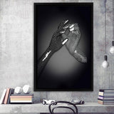 3D Effect Art Hand in Hand Framed Canvas Prints Wall Art - Painting Canvas, Wall Decor, Framed Art, Prints for Sale
