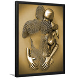 3D Effect Art Hug love Gold Framed Art Prints Wall Decor - Painting Prints, Wall Art, Home Decor, Prints for Sale