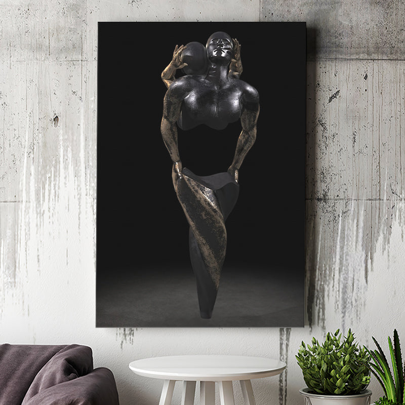 3D Effect Art Hugging Cuddling Couples 3 Canvas Prints Wall Art - Painting Canvas, Home Wall Decor, Painting Prints, For Sale