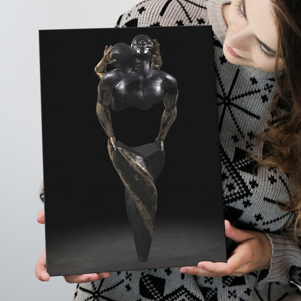 3D Effect Art Hugging Cuddling Couples 3 Canvas Prints Wall Art - Painting Canvas, Home Wall Decor, Painting Prints, For Sale