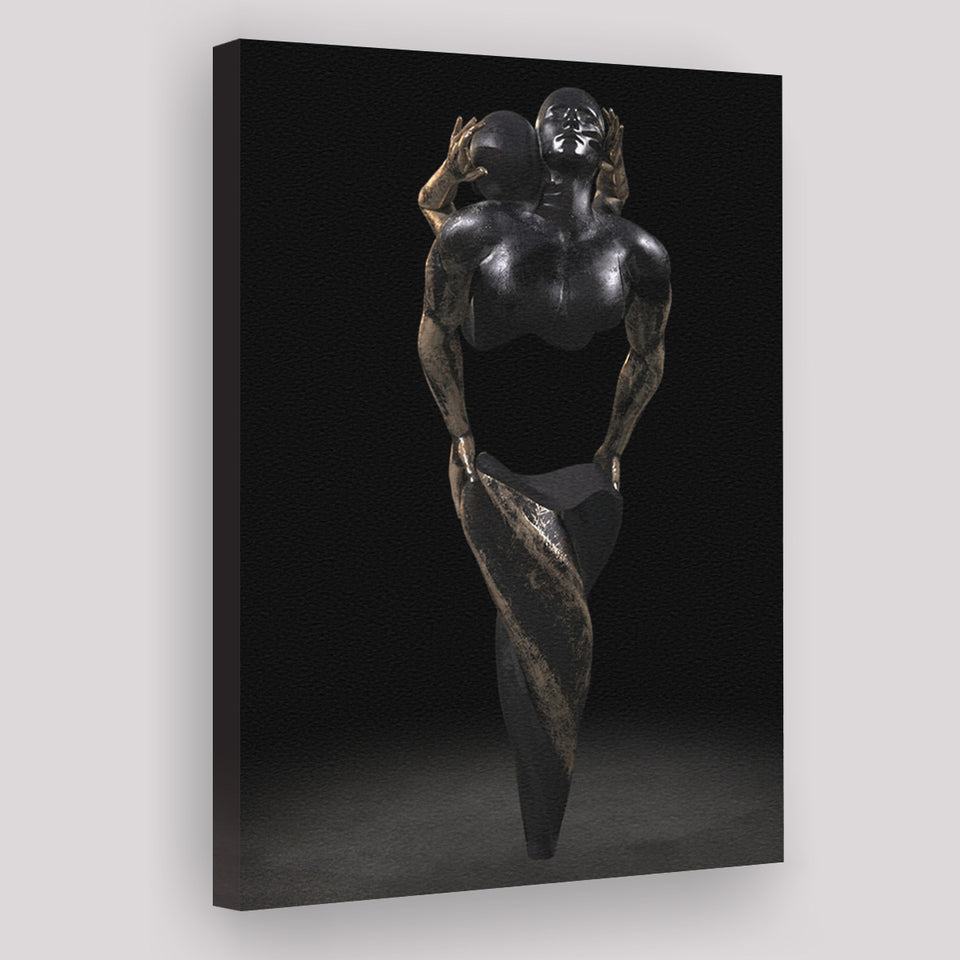 3D Effect Art Hugging Cuddling Couples 3 Canvas Prints Wall Art - Painting Canvas, Home Wall Decor, Painting Prints, For Sale