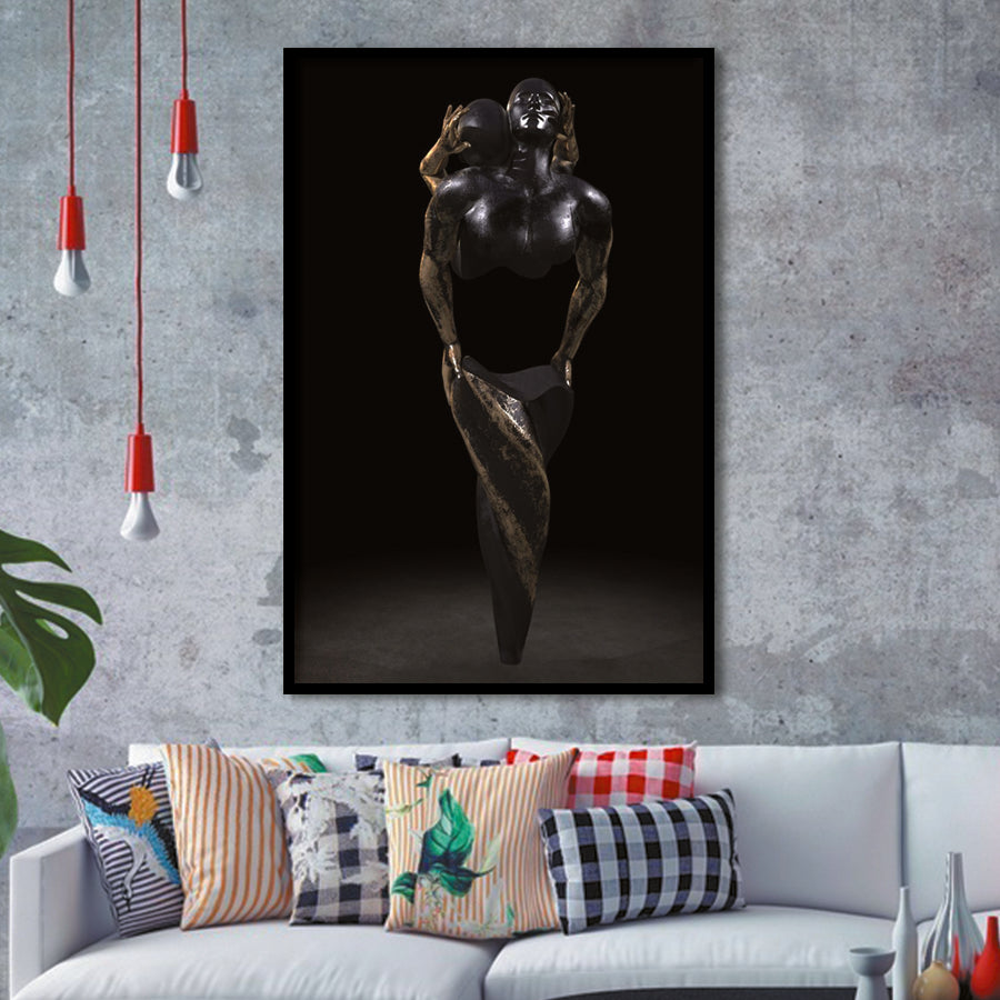 3D Effect Art Hugging Cuddling Couples 3 Framed Art Prints Wall Decor - Painting Prints, Wall Art, Framed Picture, For Sale