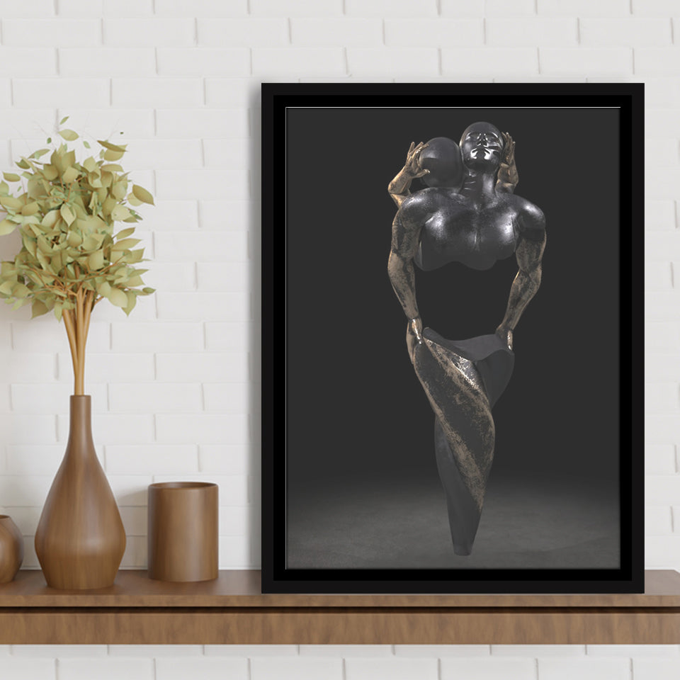 3D Effect Art Hugging Cuddling Couples 3 Framed Canvas Prints Wall Art - Painting Canvas, Floating Frame, Painting Prints, For Sale