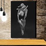 3D Effect Art Hugging Cuddling Couples V1 Canvas Prints Wall Art - Painting Canvas, Home Wall Decor, Painting Prints, For Sale