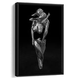 3D Effect Art Hugging Cuddling Couples V1 Framed Canvas Prints Wall Art - Painting Canvas, Floating Frame, Painting Prints, For Sale