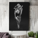 3D Effect Art Hugging Cuddling Couples V1 Canvas Prints Wall Art - Painting Canvas, Home Wall Decor, Painting Prints, For Sale