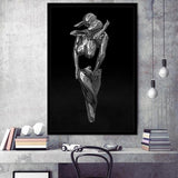 3D Effect Art Hugging Cuddling Couples V1 Framed Art Prints Wall Decor - Painting Prints, Wall Art, Framed Picture, For Sale