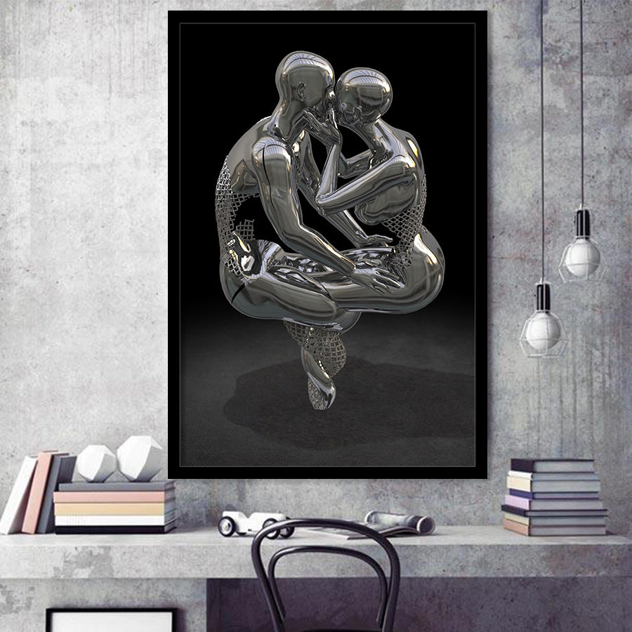 3D Effect Art Infinite Kiss Love 3 Framed Art Prints Wall Decor - Painting Prints, Wall Art, Framed Picture, For Sale