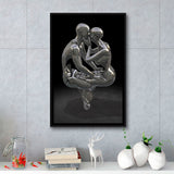 3D Effect Art Infinite Kiss Love 3 Framed Canvas Prints Wall Art - Painting Canvas, Floating Frame, Painting Prints, For Sale