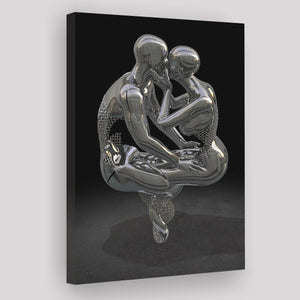 3D Effect Art Infinite Kiss Love 3 Canvas Prints Wall Art - Painting Canvas, Home Wall Decor, Painting Prints, For Sale