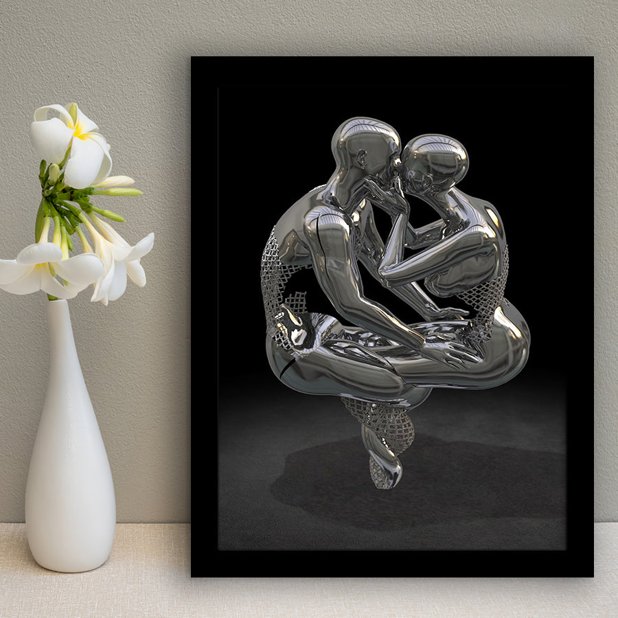 3D Effect Art Infinite Kiss Love 3 Framed Art Prints Wall Decor - Painting Prints, Wall Art, Framed Picture, For Sale