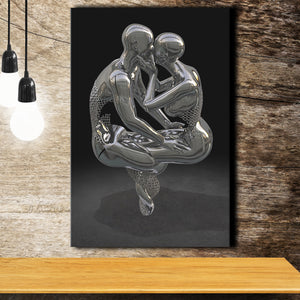 3D Effect Art Infinite Kiss Love 3 Canvas Prints Wall Art - Painting Canvas, Home Wall Decor, Painting Prints, For Sale