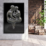 3D Effect Art Infinite Kiss Love 3 Framed Canvas Prints Wall Art - Painting Canvas, Floating Frame, Painting Prints, For Sale