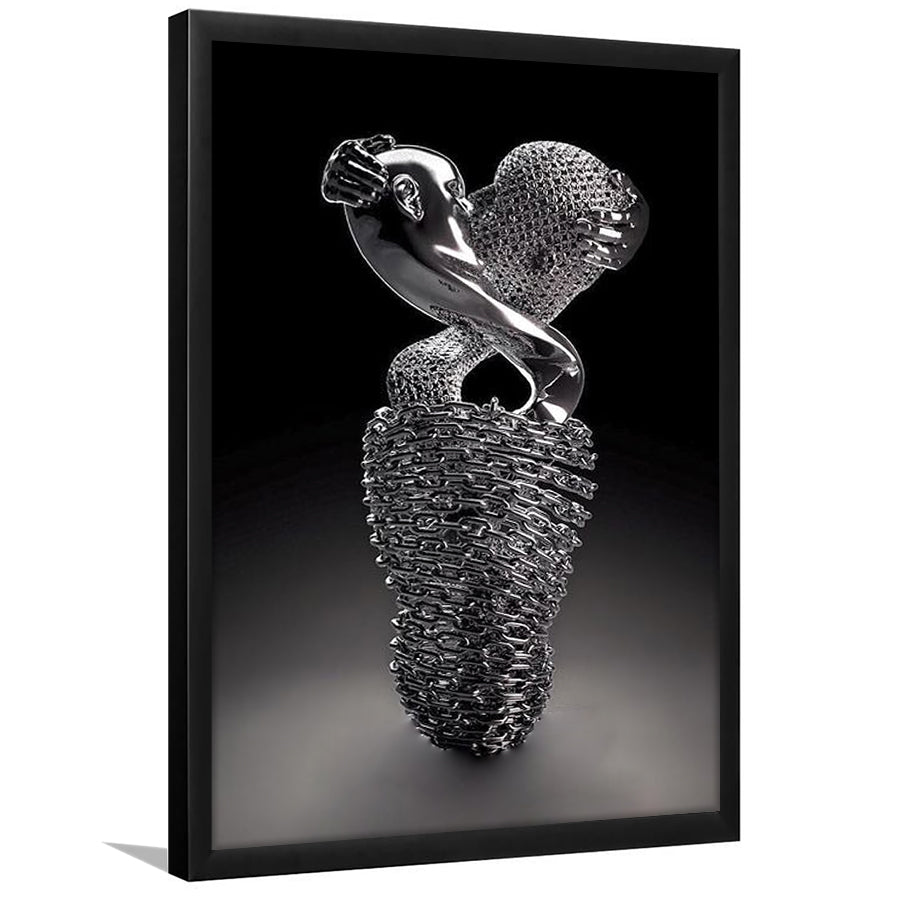 3D Effect Art Infinite Kiss Love V1 Framed Art Prints Wall Decor - Painting Prints, Wall Art, Framed Picture, For Sale