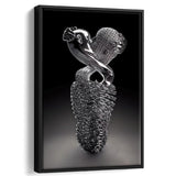 3D Effect Art Infinite Kiss Love V1 Framed Canvas Prints Wall Art - Painting Canvas, Floating Frame, Painting Prints, For Sale