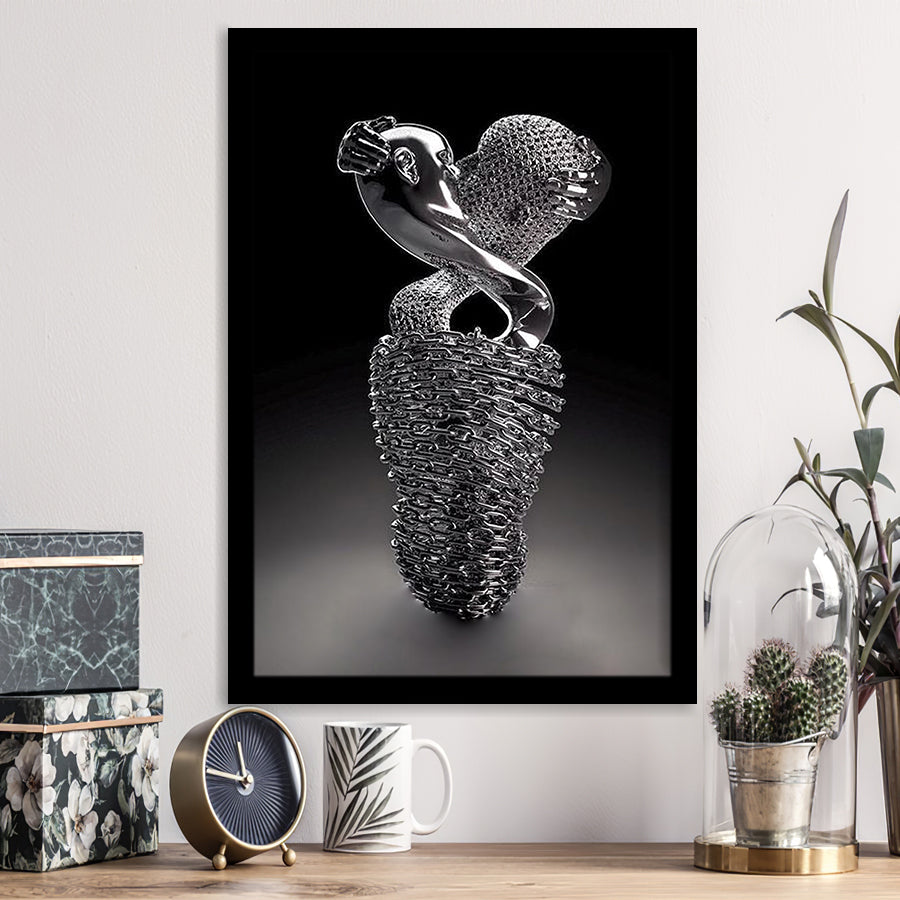 3D Effect Art Infinite Kiss Love V1 Framed Art Prints Wall Decor - Painting Prints, Wall Art, Framed Picture, For Sale