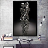 3D Effect Art Infinite Kiss Love V2 Framed Art Prints Wall Decor - Painting Prints, Wall Art, Framed Picture, For Sale