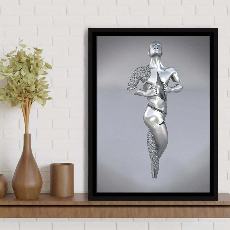 3D Effect Art Intentional Vulnerability V1 Framed Canvas Prints Wall Art - Painting Canvas, Floating Frame, Painting Prints, For Sale