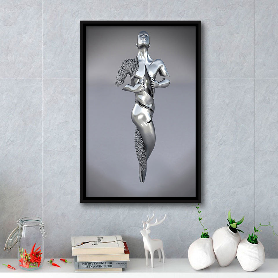 3D Effect Art Intentional Vulnerability V1 Framed Canvas Prints Wall Art - Painting Canvas, Floating Frame, Painting Prints, For Sale