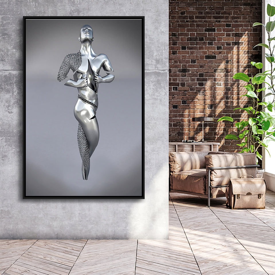 3D Effect Art Intentional Vulnerability V1 Framed Canvas Prints Wall Art - Painting Canvas, Floating Frame, Painting Prints, For Sale
