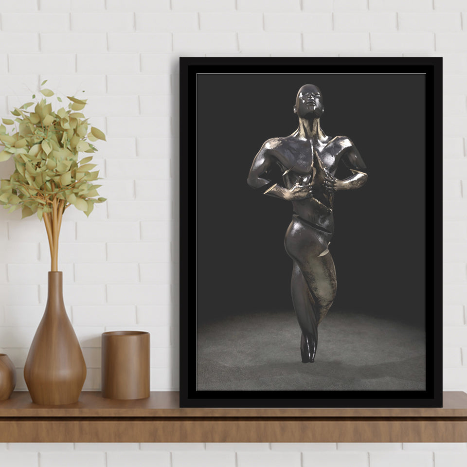 3D Effect Art Intentional Vulnerability V2 Framed Canvas Prints Wall Art - Painting Canvas, Floating Frame, Painting Prints, For Sale