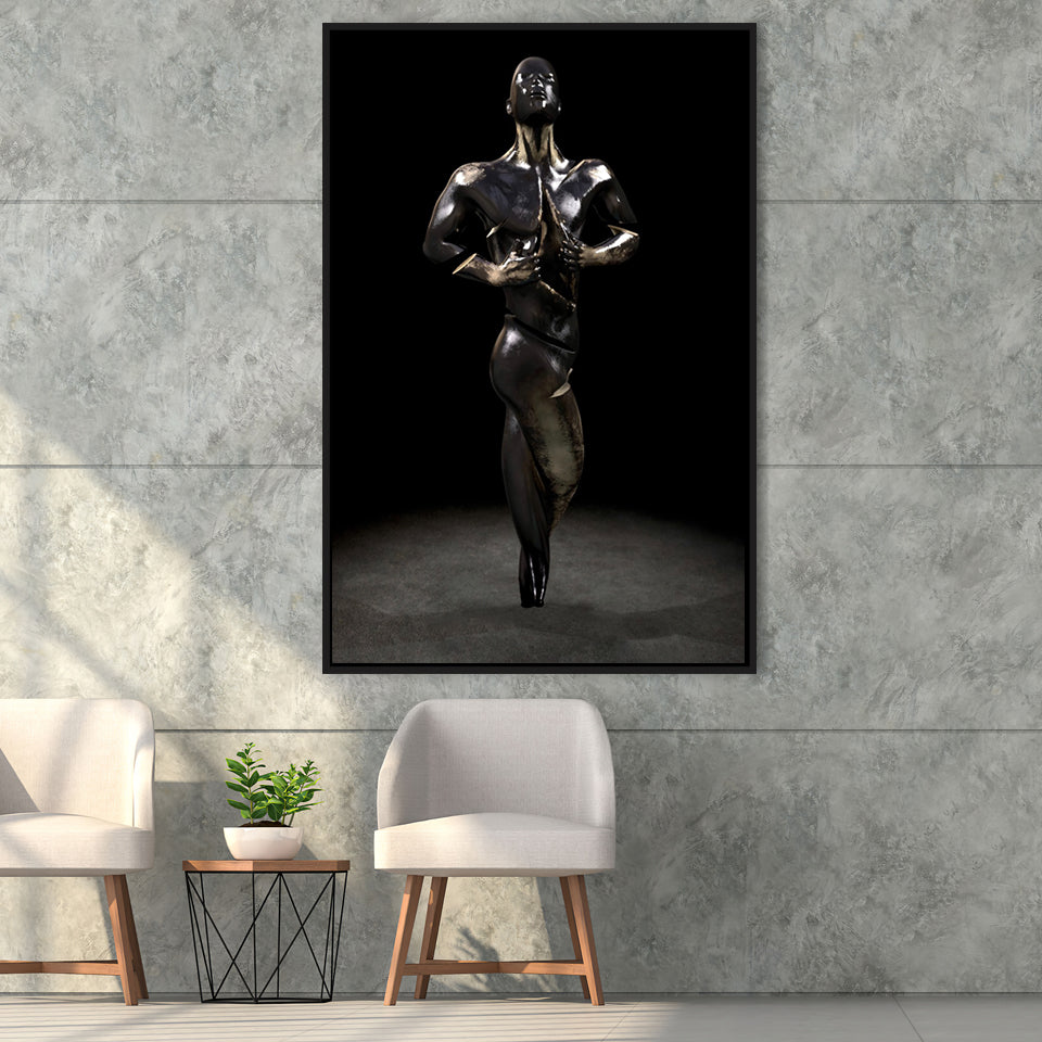3D Effect Art Intentional Vulnerability V2 Framed Canvas Prints Wall Art - Painting Canvas, Floating Frame, Painting Prints, For Sale