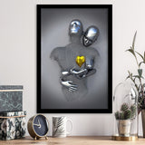 3D Effect Art Love Heart Gold V1 Framed Art Prints Wall Decor - Painting Art, Home Decor,Wall Art, Framed Picture