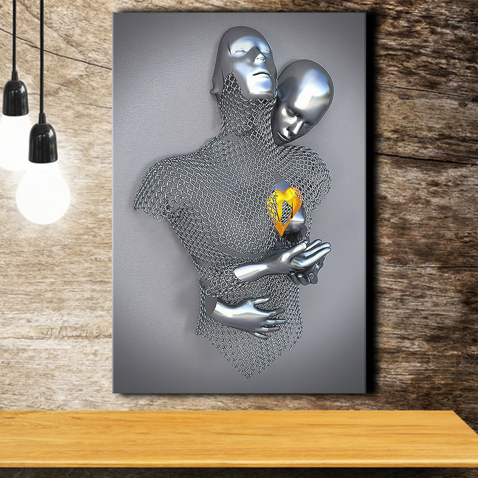 3D Effect Art Sublimation Lover Canvas Prints Wall Art - Painting Canv –  UnixCanvas
