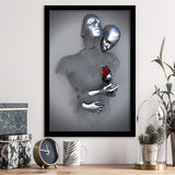 3D Effect Art Love Heart Red Moon Heart V2 Framed Art Print Wall Decor - Painting Art,Framed Picture,Wall Art