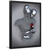3D Effect Art Love Heart Red Moon Heart V2 Framed Art Print Wall Decor - Painting Art,Framed Picture,Wall Art