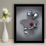 3D Effect Art Love Red Moon Heart V1 Framed Art Prints Wall Decor - Painting Art, Home Decor,Wall Art, Framed Picture