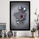 3D Effect Art Love Red Moon Heart V1 Framed Art Prints Wall Decor - Painting Art, Home Decor,Wall Art, Framed Picture