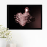 3D Effect Art Red Heart Love Pink Gold Framed Canvas Prints Wall Art - Painting Canvas, Wall Decor, Framed Art, Prints for Sale