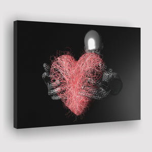 3D Effect Art Red Heart Love Canvas Prints Wall Art - Painting Canvas, Wall Decor, Home Decor, Prints for Sale