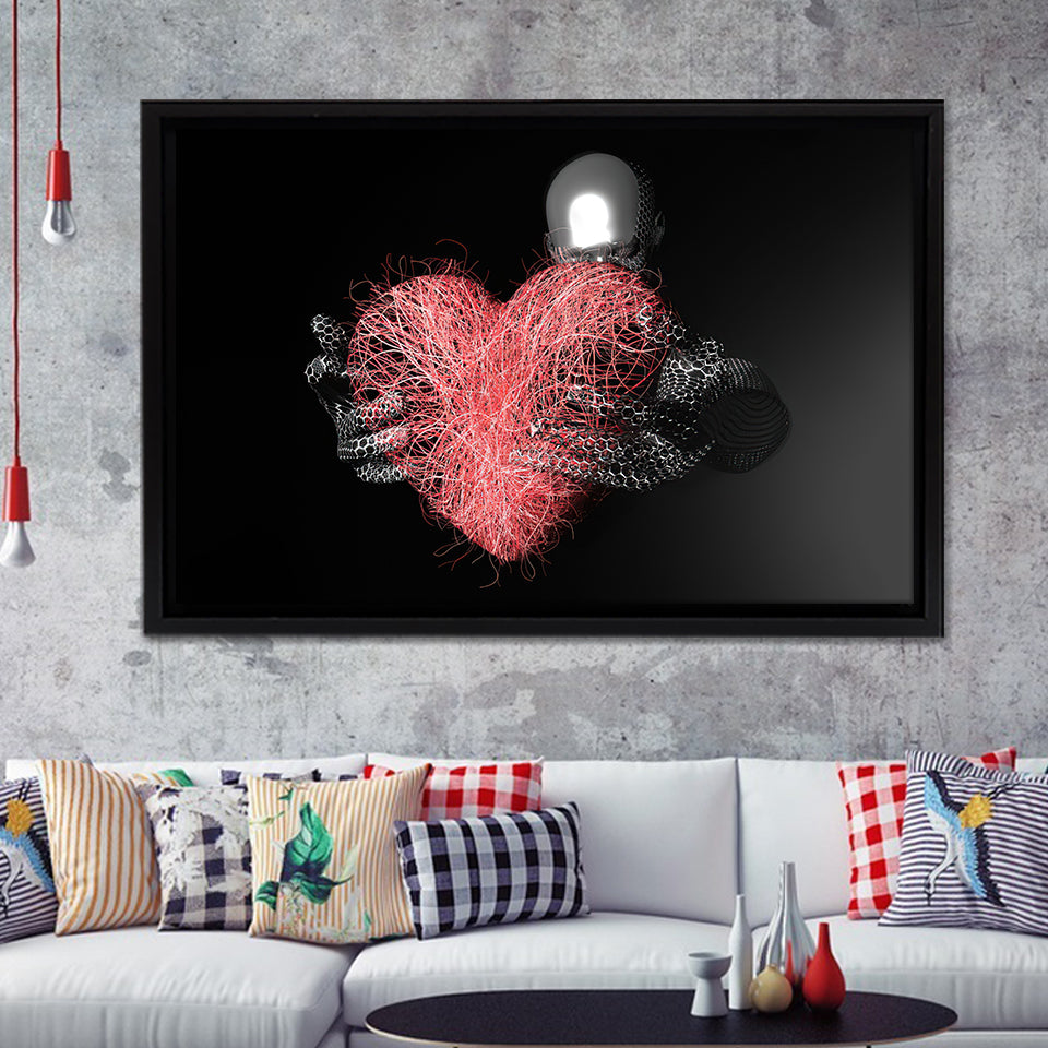 Heart Framed Canvas Wall Art