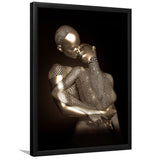 3D Effect Art The Hug Love II Gold Framed Art Prints Wall Decor - Painting Prints, Wall Art, Home Decor, Prints for Sale