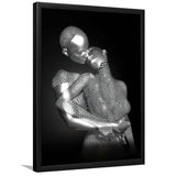3D Effect Art The Hug Love II Luxury Grey Framed Art Prints Wall Decor - Painting Prints, Wall Art, Home Decor, Prints for Sale