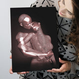 3D Effect Art The Hug Love II Luxury Pink Gold Canvas Prints Wall Art - Painting Canvas, Wall Decor, Home Decor, Prints for Sale