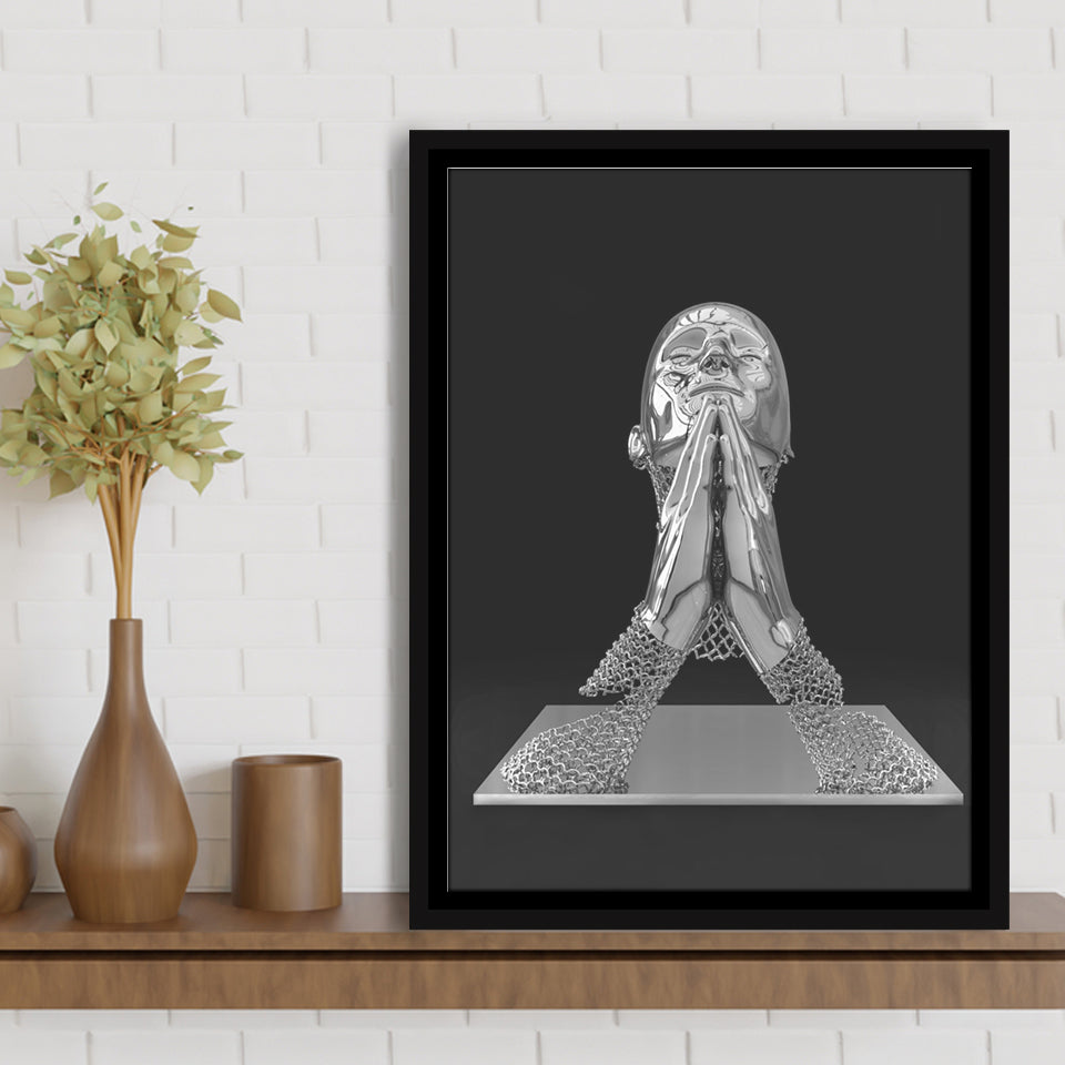 3D Effect Art The Prayer V1 Framed Canvas Prints Wall Art - Painting Canvas, Floating Frame, Painting Prints, For Sale
