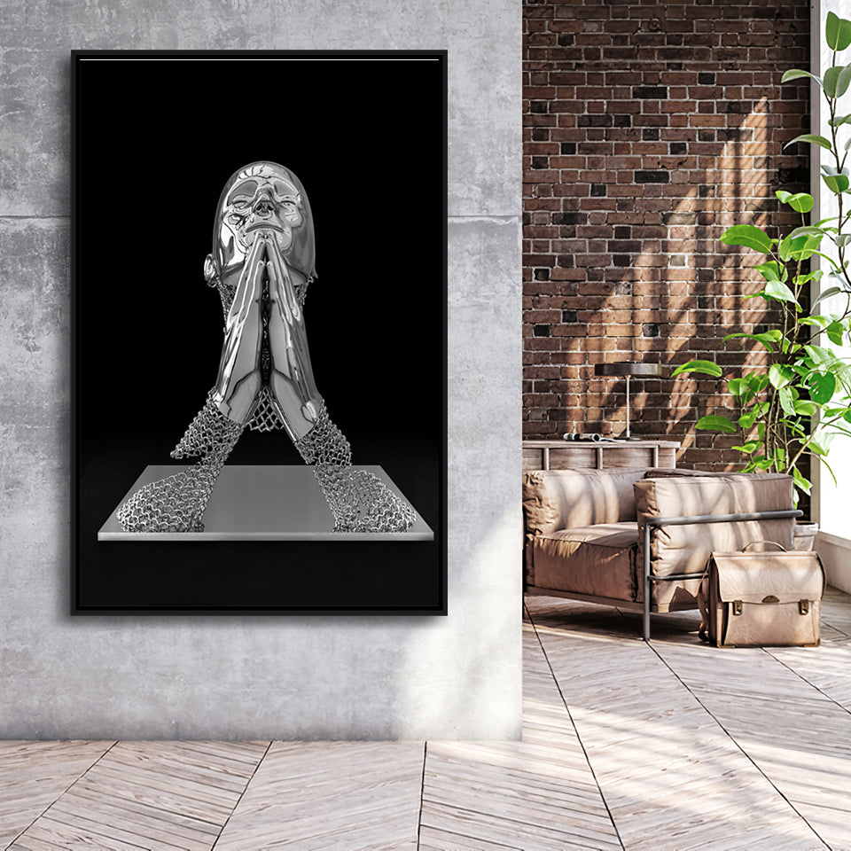 3D Effect Art The Prayer V1 Framed Canvas Prints Wall Art - Painting Canvas, Floating Frame, Painting Prints, For Sale