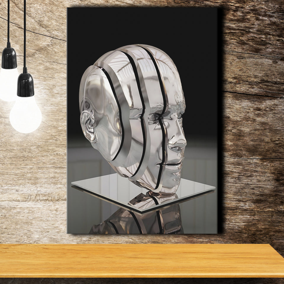 3D Effect Art The Split Head Canvas Prints Wall Art - Painting Canvas, Home Wall Decor, Painting Prints, For Sale
