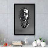 3D Effect Art Abstract Face V1 Framed Canvas Prints Wall Art - Painting Canvas, Floating Frame, Painting Prints, For Sale