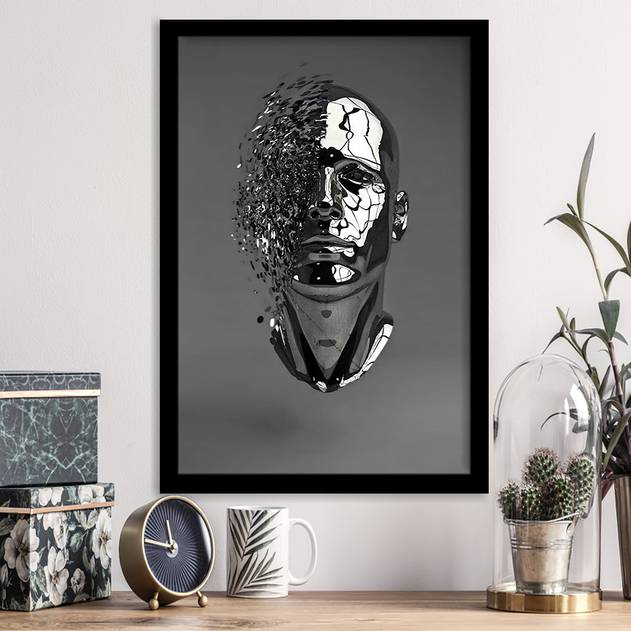 3D Effect Art Abstract Face V1 Framed Art Prints Wall Decor - Painting Prints, Wall Art, Framed Picture, For Sale