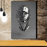 3D Effect Art Abstract Face V1 Canvas Prints Wall Art - Painting Canvas, Home Wall Decor, Painting Prints, For Sale