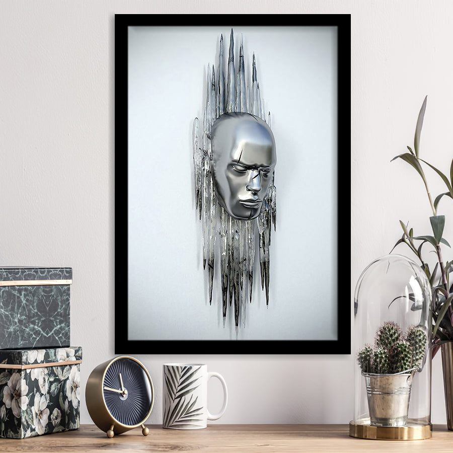3D Effect Art Abstract Face Framed Art Prints Wall Decor - Painting Prints, Wall Art, Framed Picture, For Sale