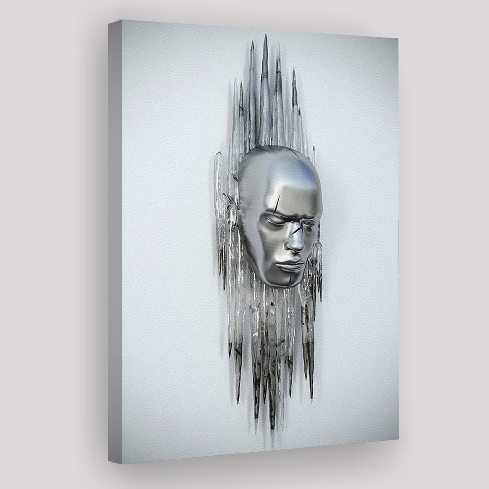 3D Effect Art Abstract Face Canvas Prints Wall Art - Painting