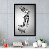 3D Effect Art Attractive Body Of A Woman V1 Framed Canvas Prints Wall Art - Painting Canvas, Floating Frame, Painting Prints, For Sale