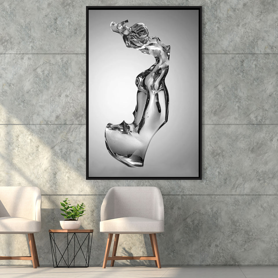3D Effect Art Attractive Body Of A Woman V1 Framed Canvas Prints Wall Art - Painting Canvas, Floating Frame, Painting Prints, For Sale