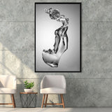 3D Effect Art Attractive Body Of A Woman V1 Framed Canvas Prints Wall Art - Painting Canvas, Floating Frame, Painting Prints, For Sale